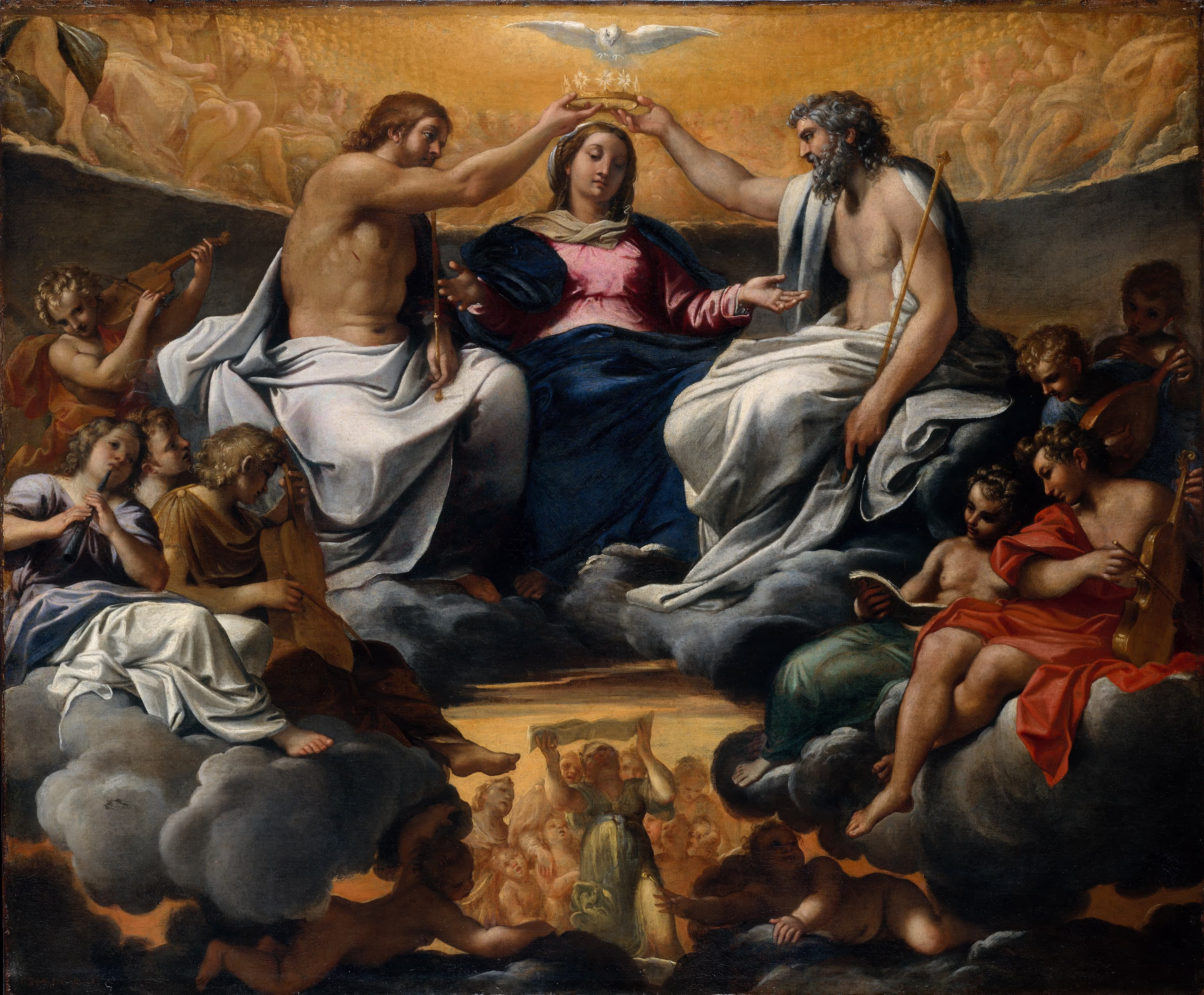 Annibale Carracci:Le couronnement de la Vierge (full size in color)